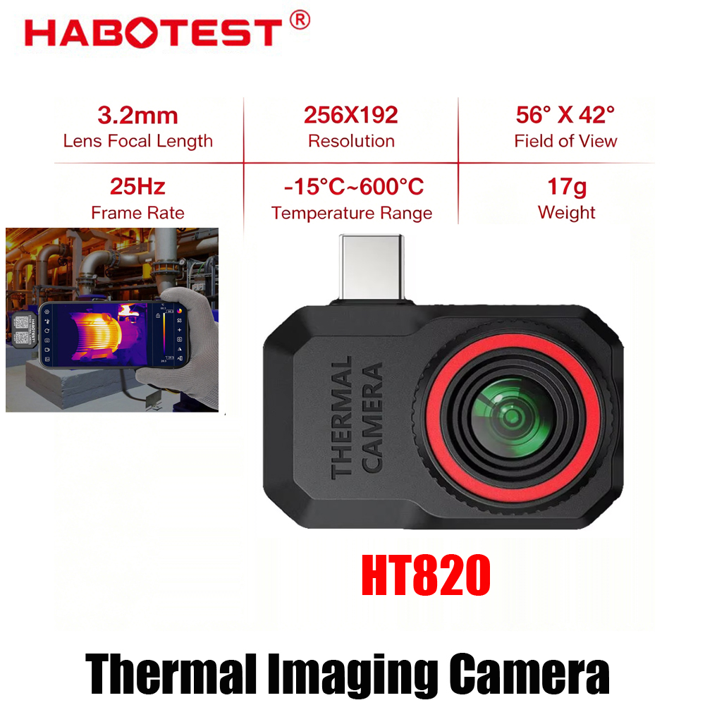 Thermal Imaging Camera 256X192 - 2026 Neue HABOTEST HT820 Smartphone-Wärmebildkamera 256x192