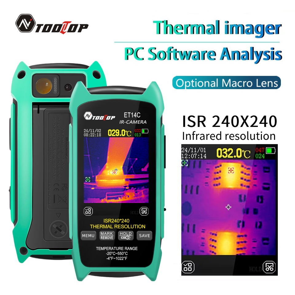 Nf 521 Thermal Imaging Camera - TOOLTOP ET14C 2,8-Zoll-Wärmebildkamera 25 Hz Heim-Wärmebildkamera