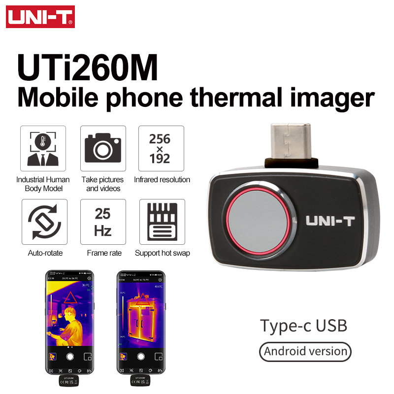 Thermal Imaging Camera 256X192 - UNI-T Wärmebildkamera für Smartphone UTI260M UTI256M